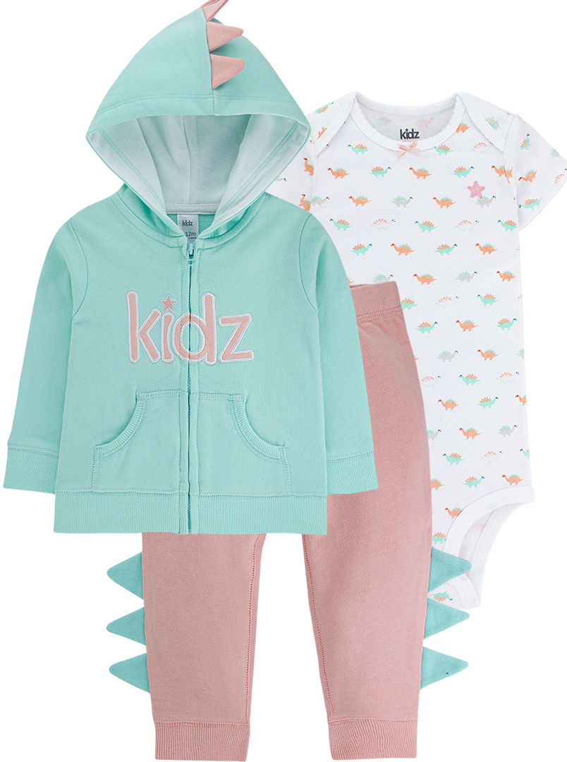 Conjunto Kidz 3 Peças - Dino