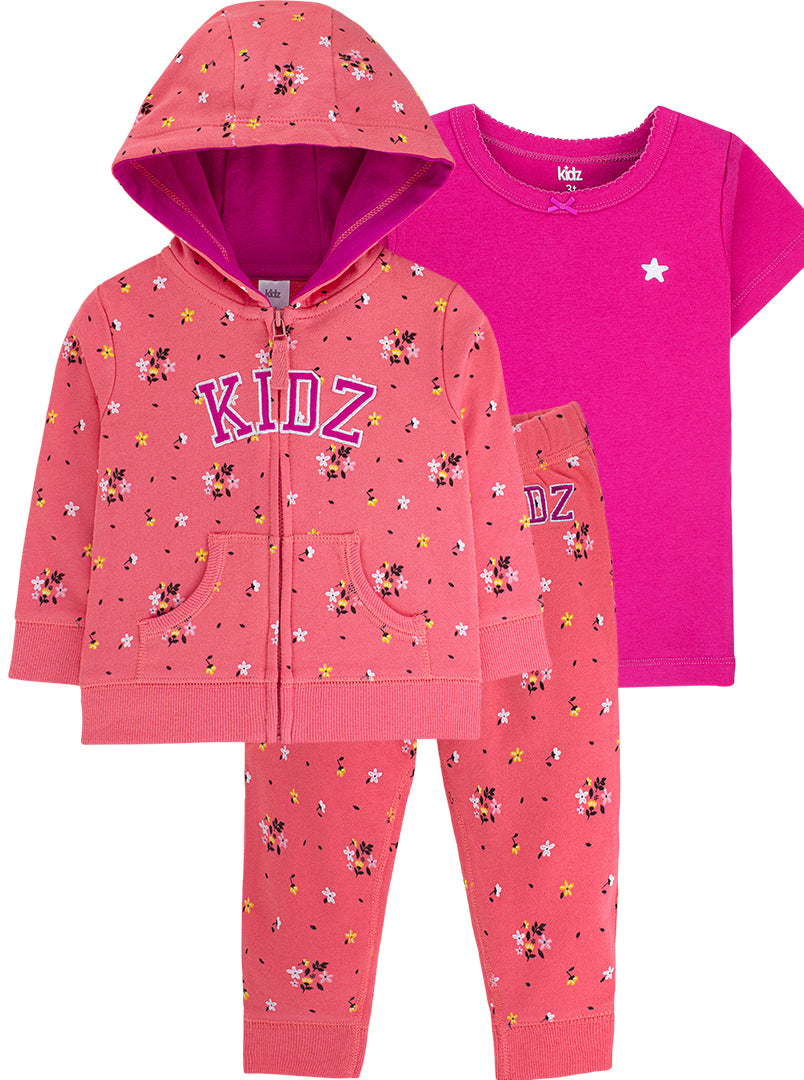 Conjunto Kidz 3 Peças - Floral