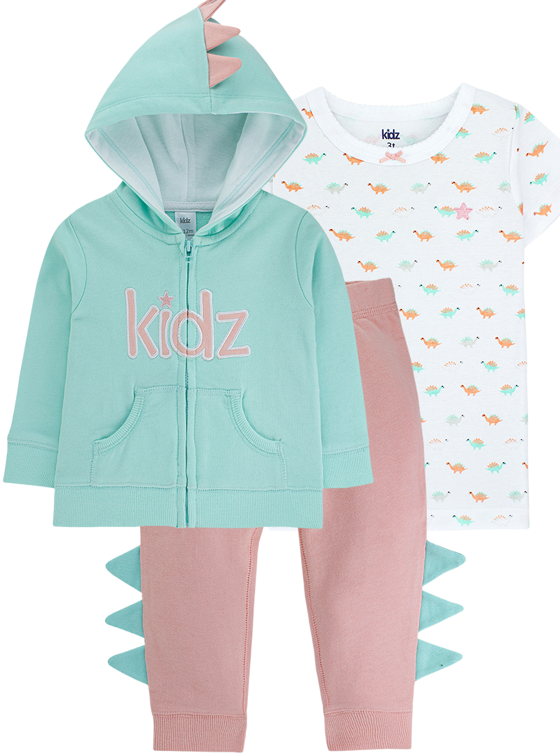 Conjunto Kidz 3 Peças - Dino