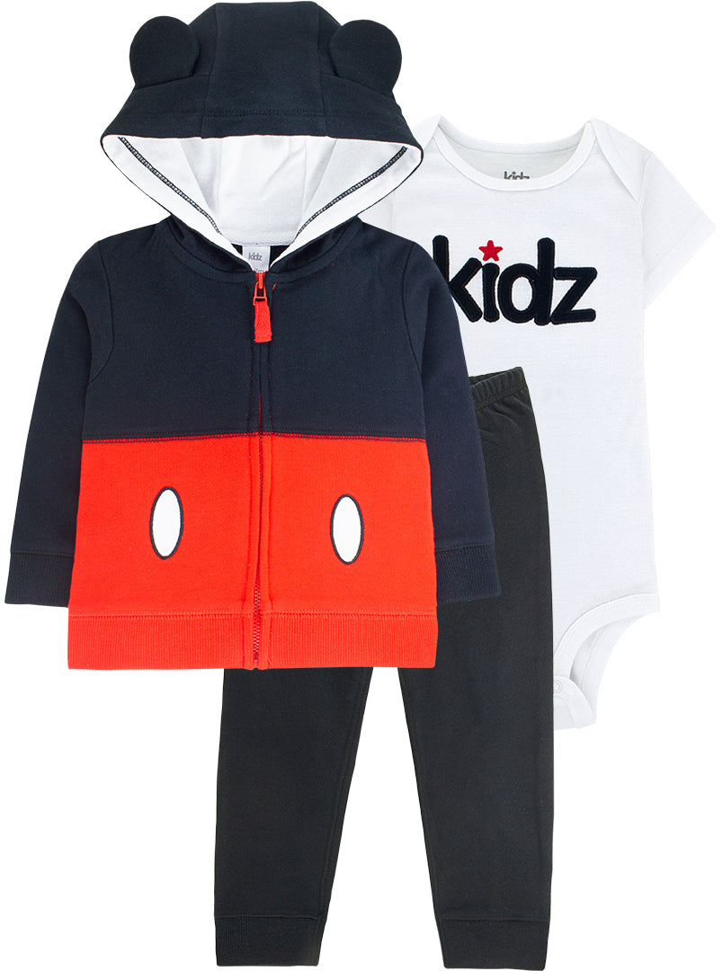 Conjunto Kidz 3 Peças - Mickey Mouse